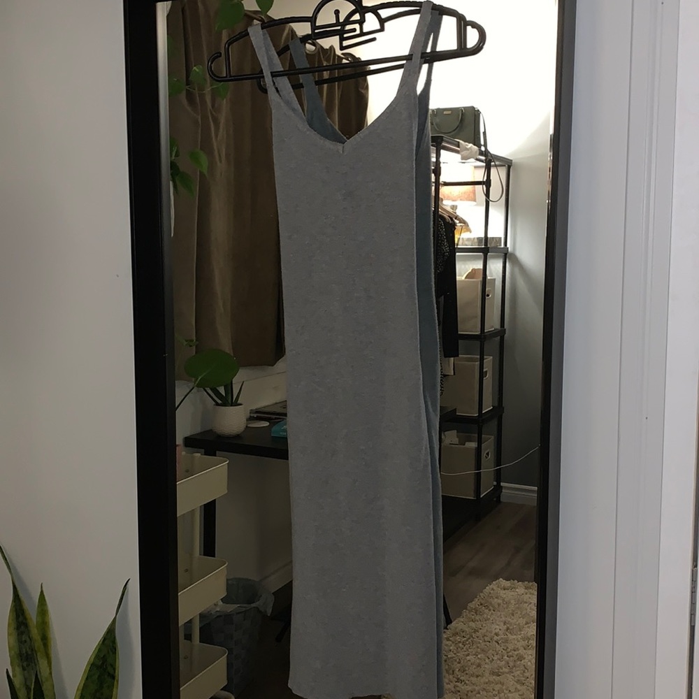 Grey maxi bodycon dress
